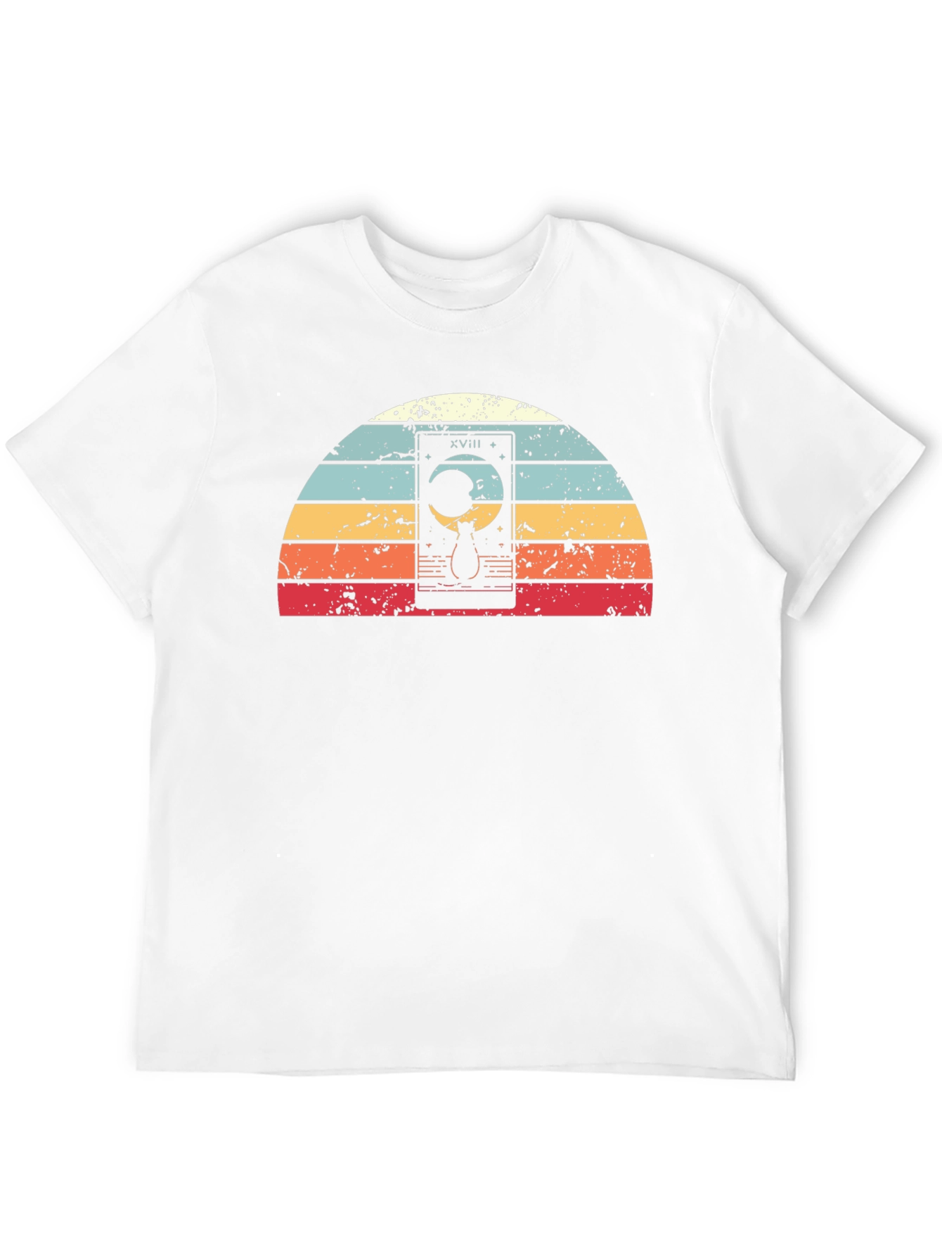 Tarot Cat Moon Retro T-Shirt