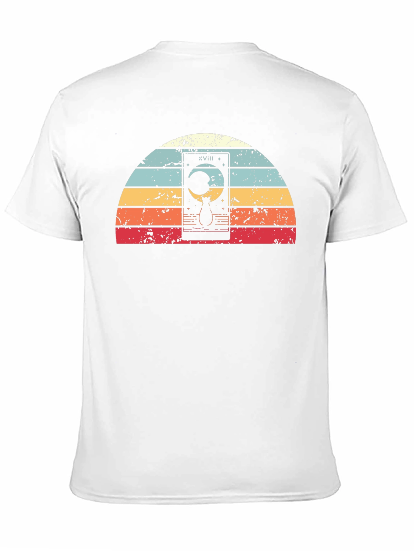 Tarot Cat Moon Retro T-Shirt