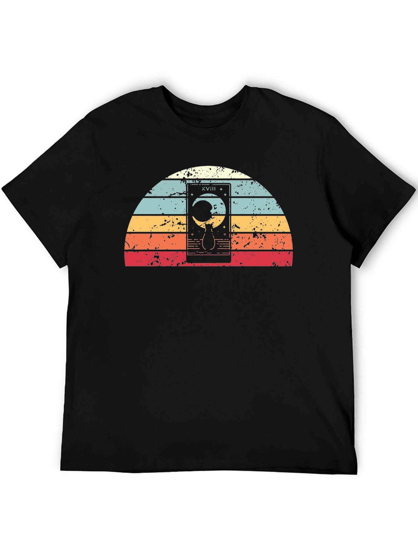 Tarot Cat Moon Retro T-Shirt