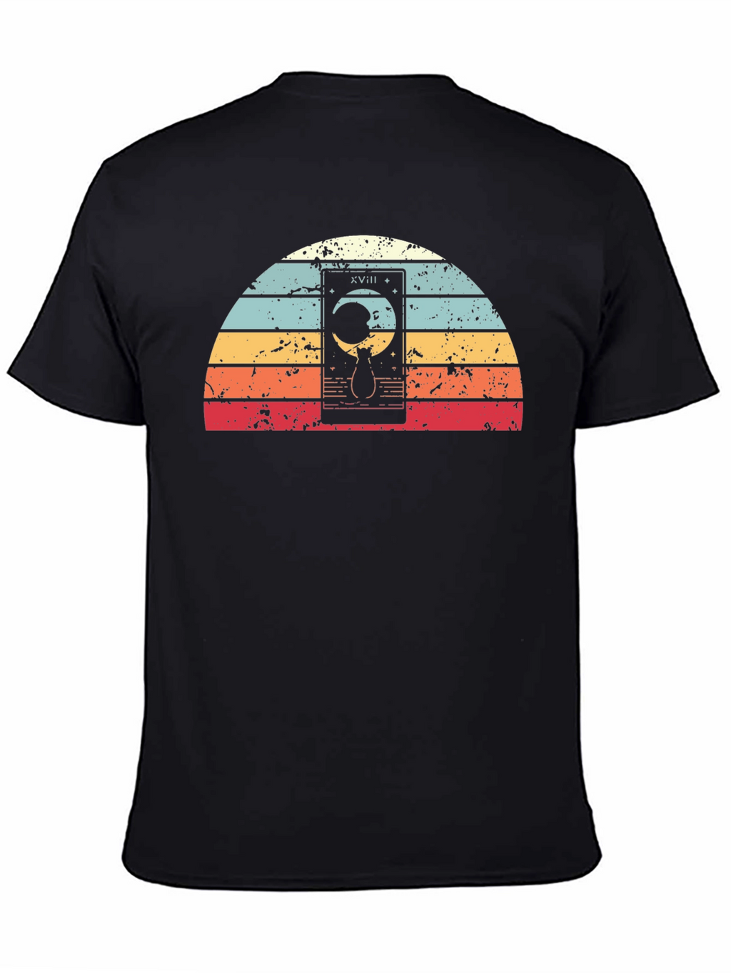 Tarot Cat Moon Retro T-Shirt