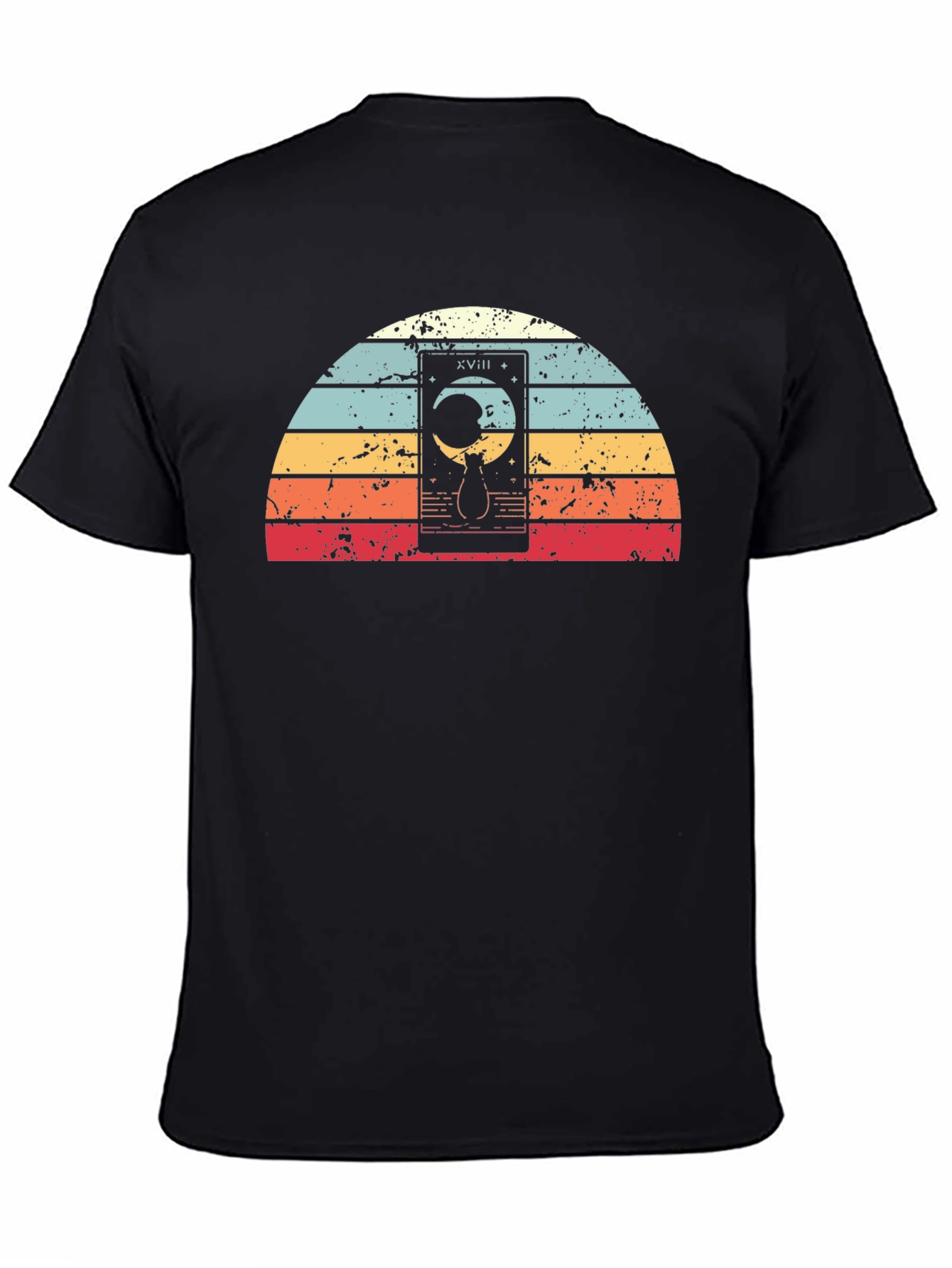 Tarot Cat Moon Retro T-Shirt