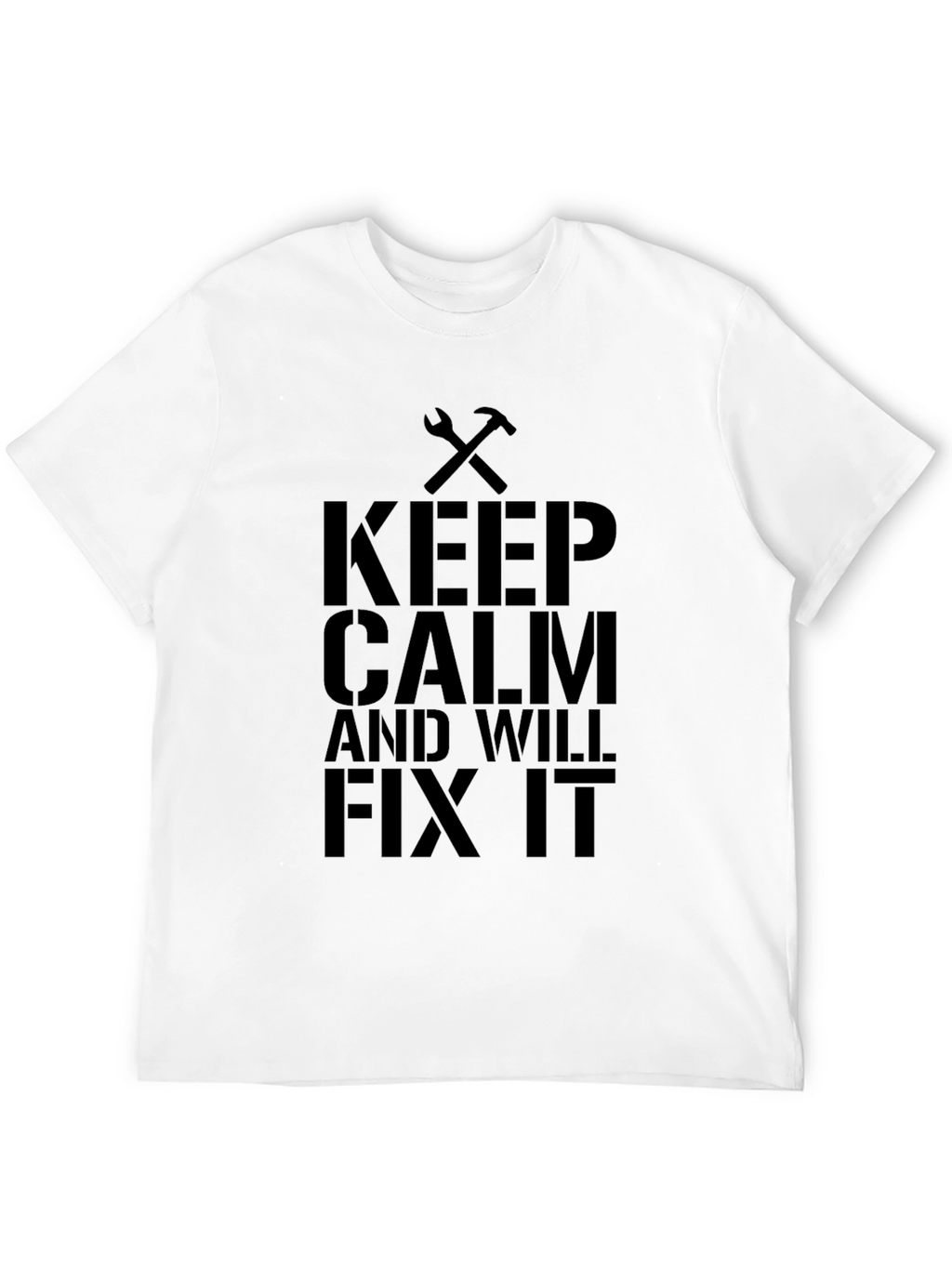 Keep Calm and Will Fix It Black T-Shirt