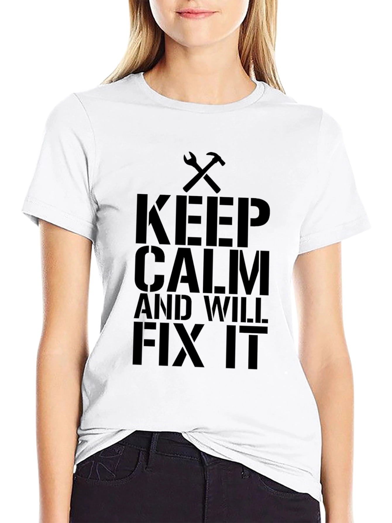 Keep Calm and Will Fix It Black T-Shirt
