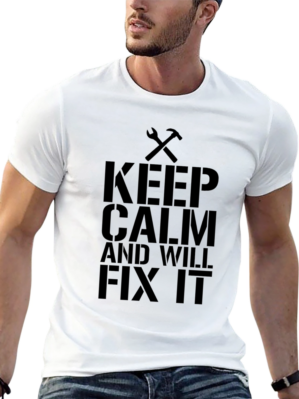 Keep Calm and Will Fix It Black T-Shirt