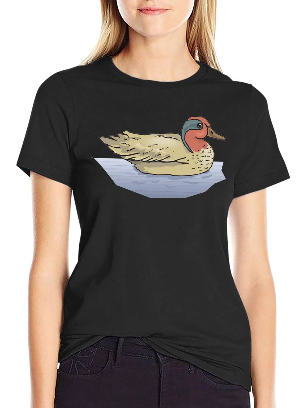 Duck Graphic T-Shirt - Black Cotton Tee