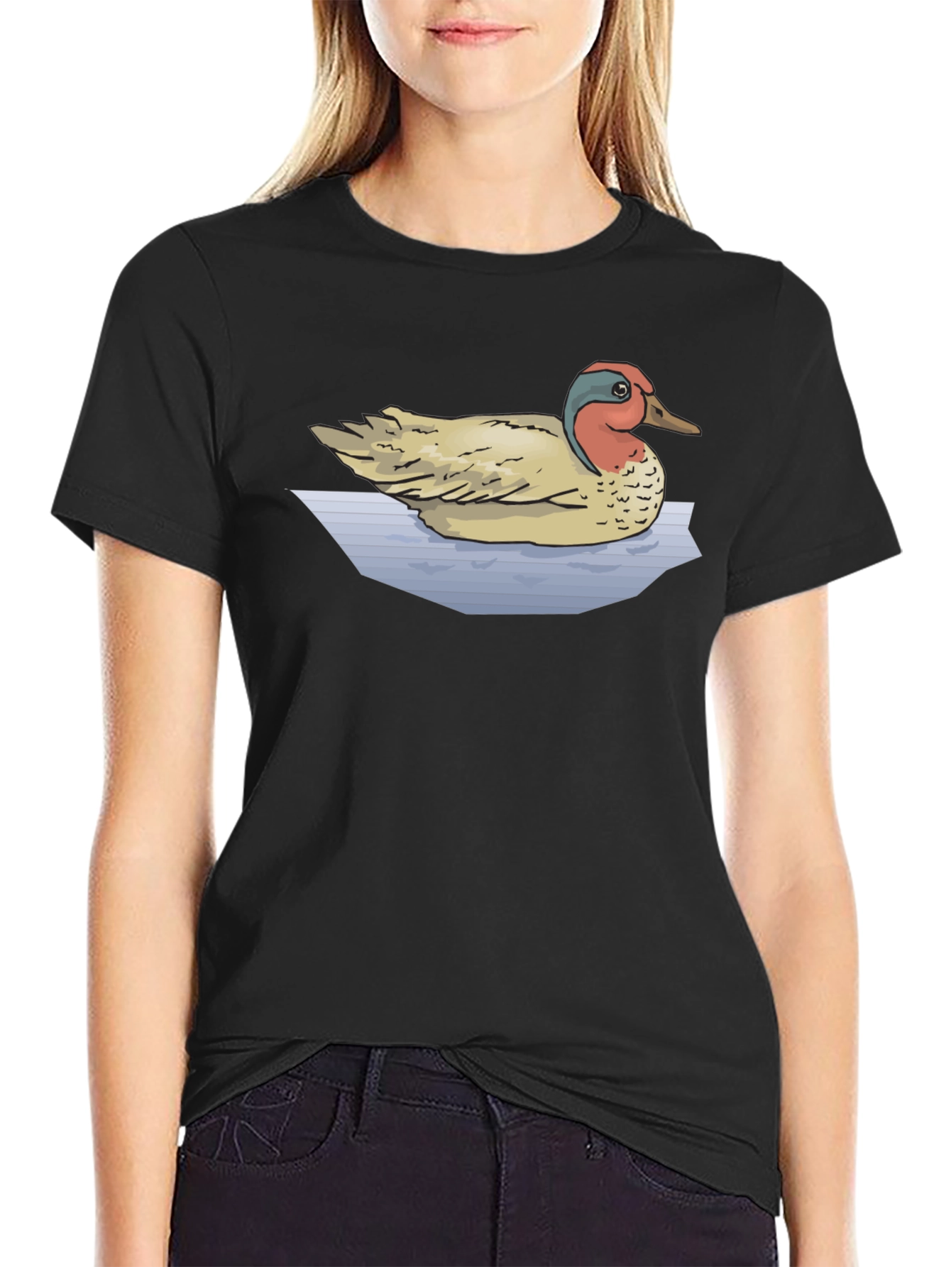 Duck Graphic T-Shirt - Black Cotton Tee