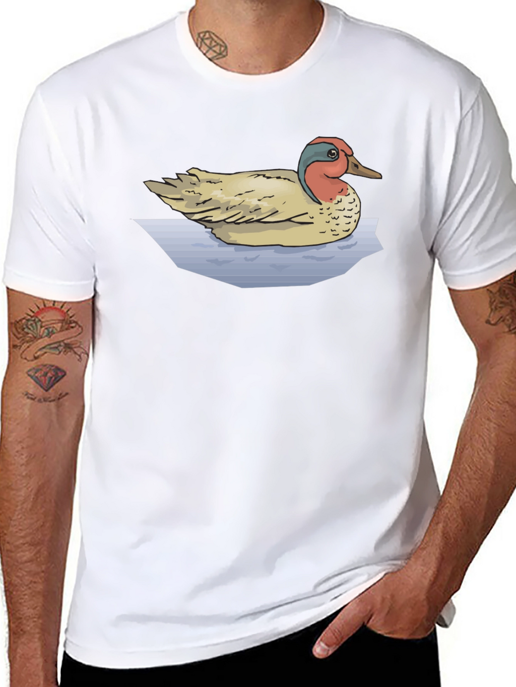 Duck Graphic T-Shirt - Black Cotton Tee