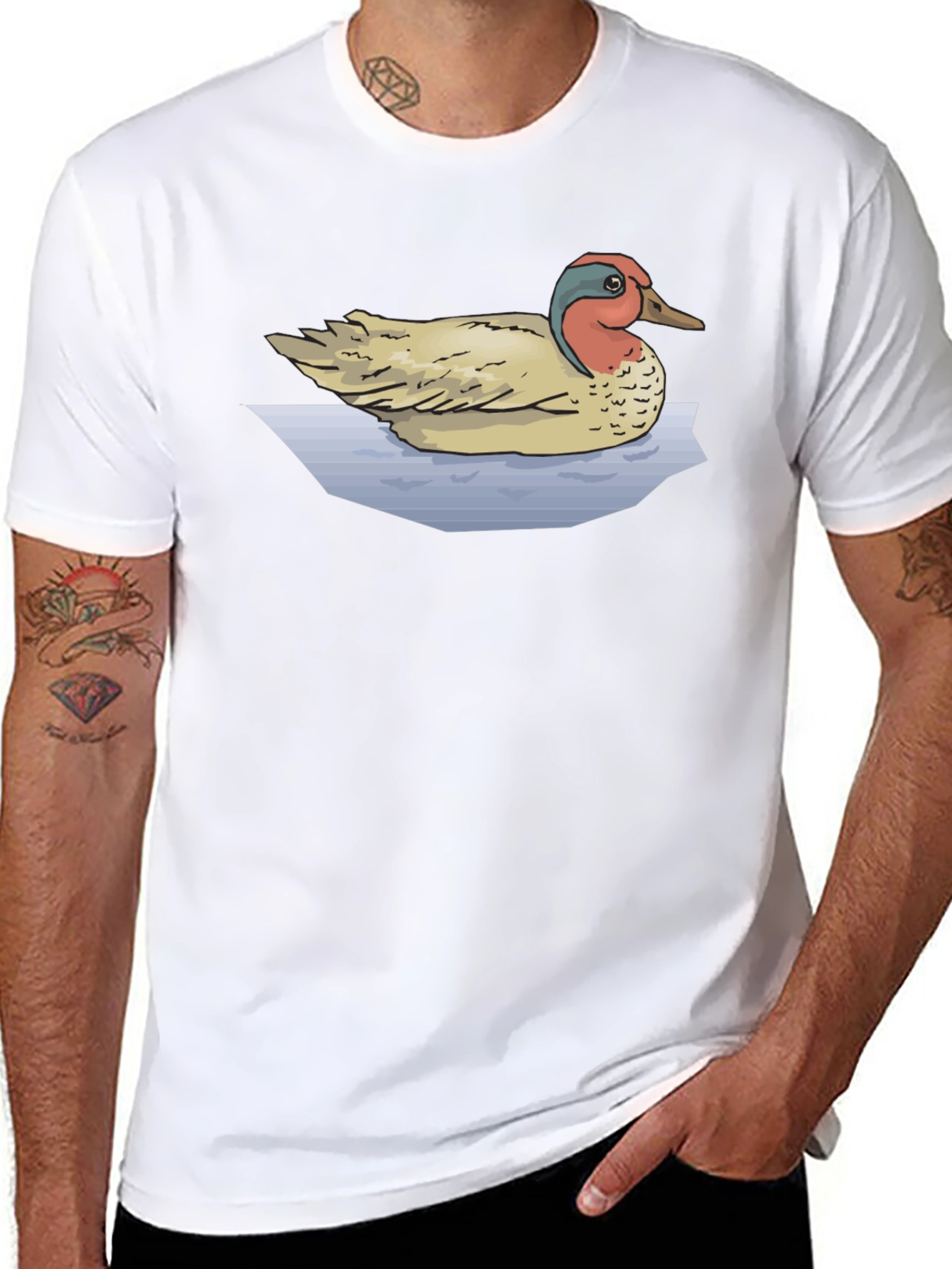 Duck Graphic T-Shirt - Black Cotton Tee