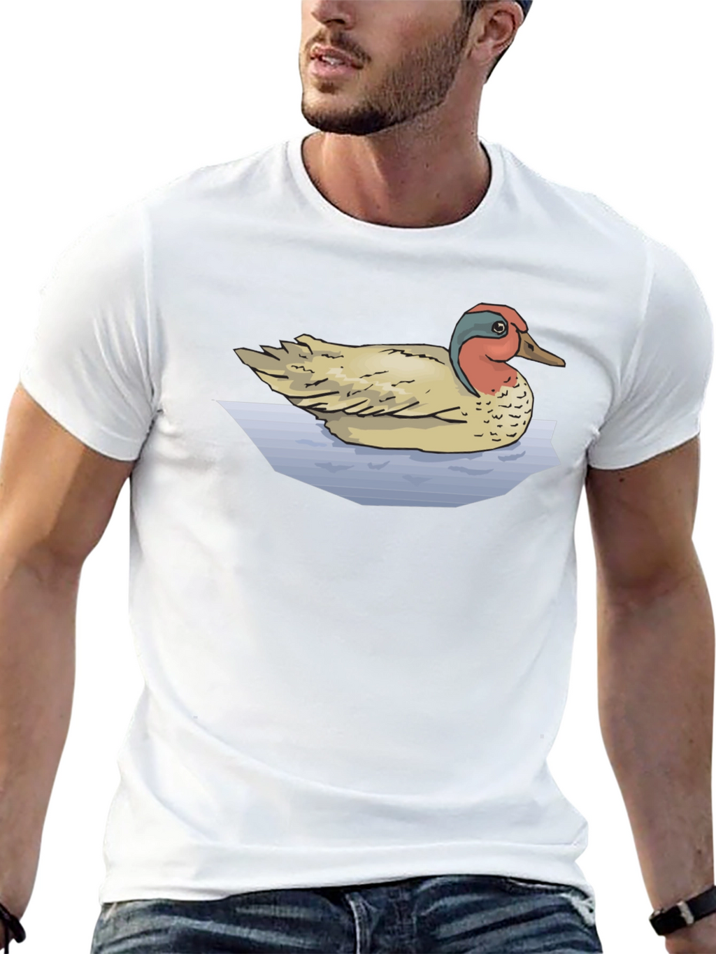 Duck Graphic T-Shirt - Black Cotton Tee