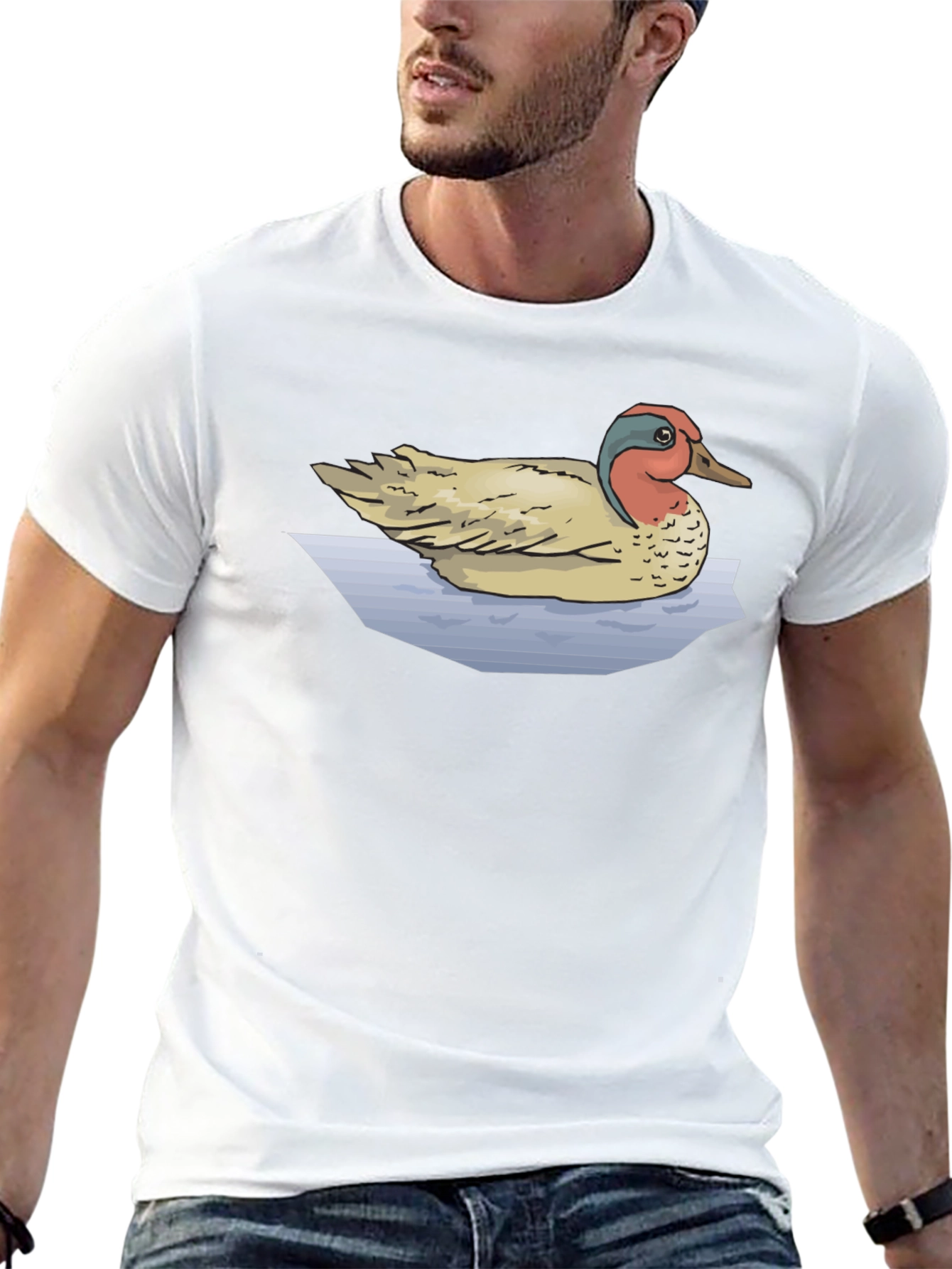Duck Graphic T-Shirt - Black Cotton Tee