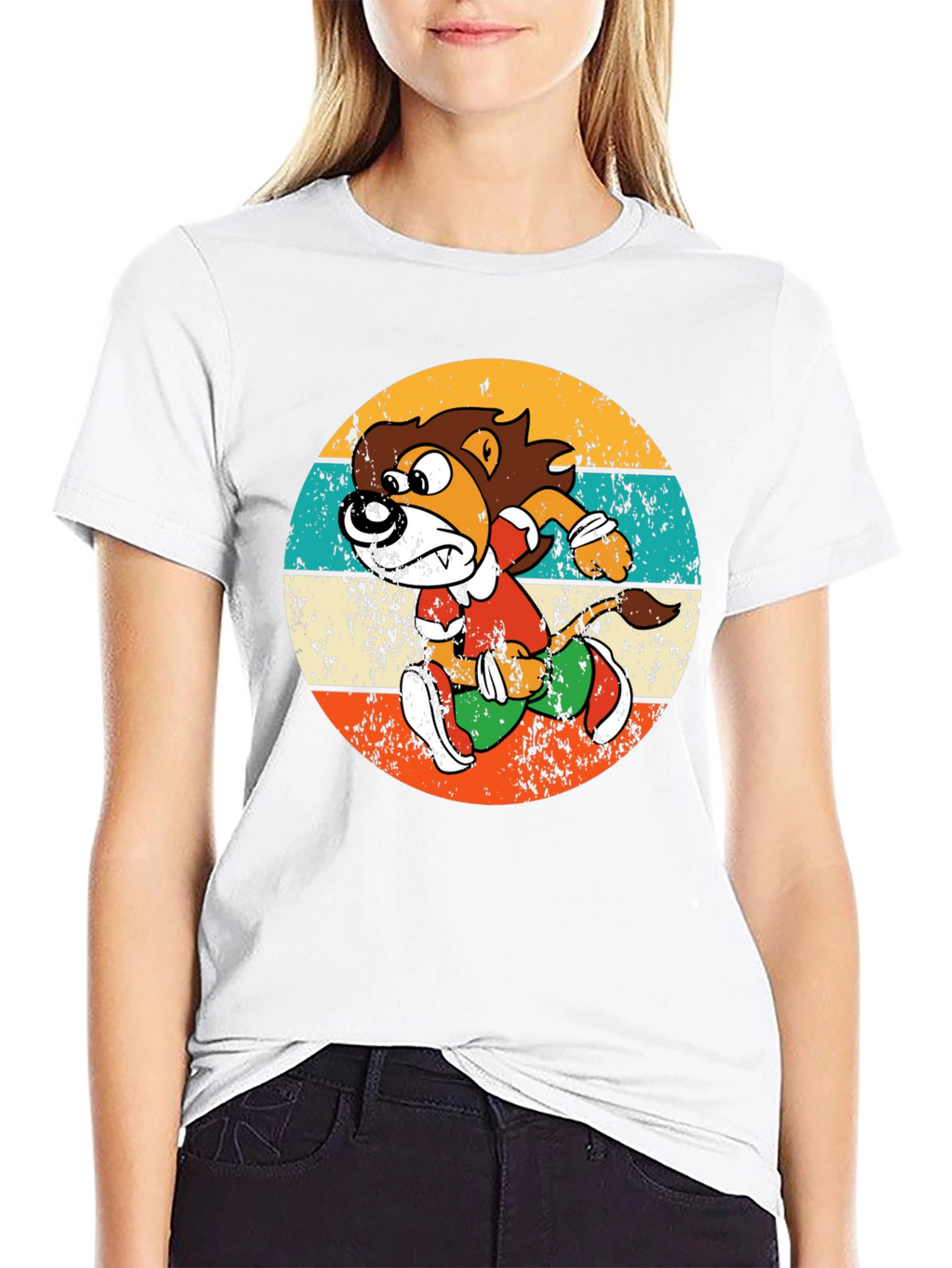 Retro Running Lion Graphic Tee