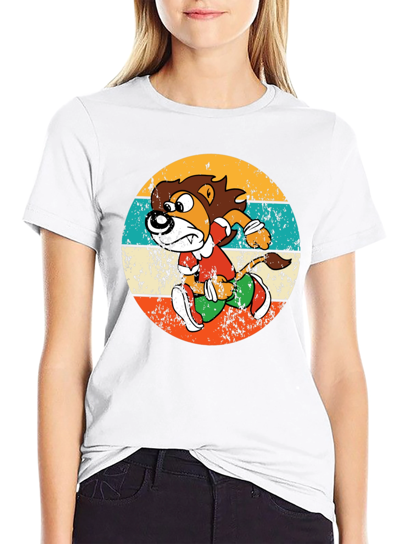 Retro Running Lion Graphic Tee