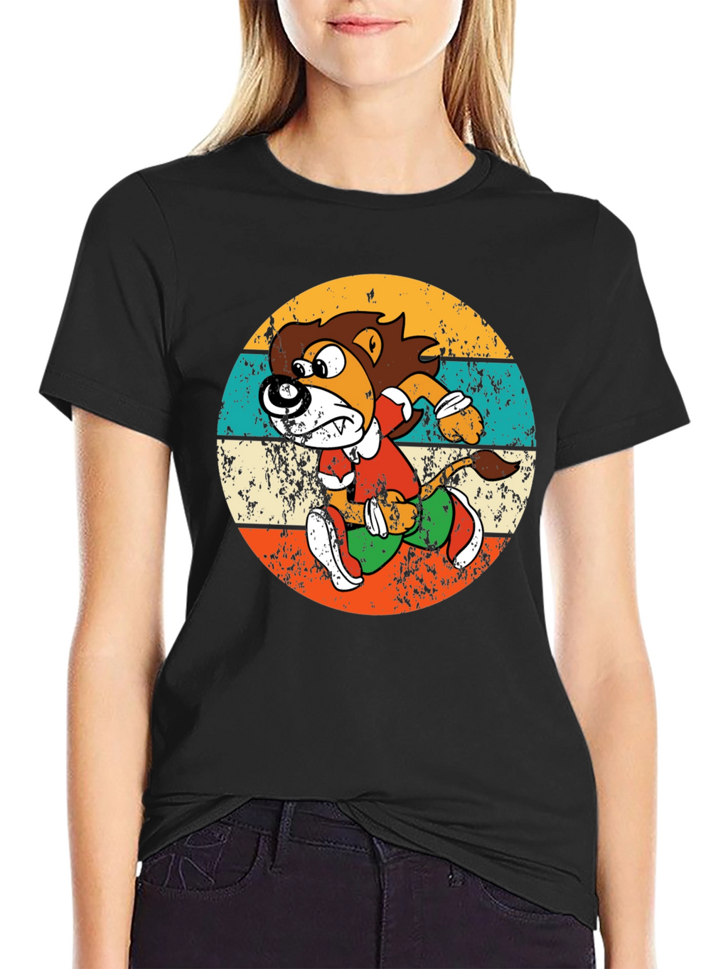 Retro Running Lion Graphic Tee