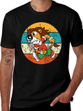 Retro Running Lion Graphic Tee