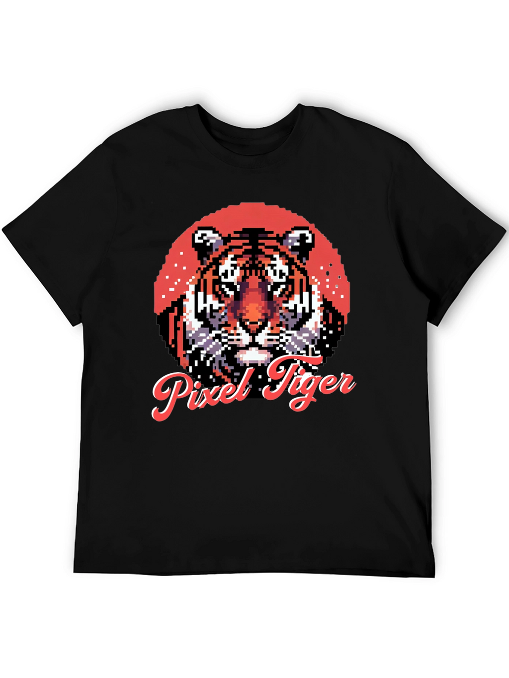 Pixel Tiger Graphic Tee - Cool Retro Style