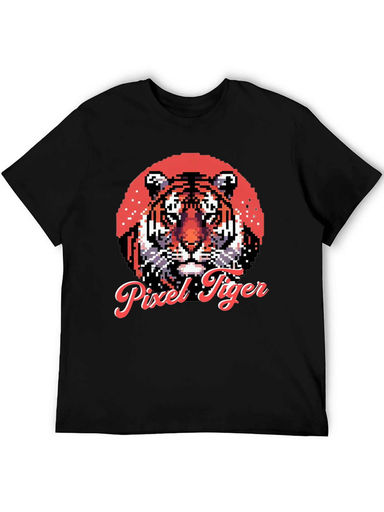 Pixel Tiger Graphic Tee - Cool Retro Style
