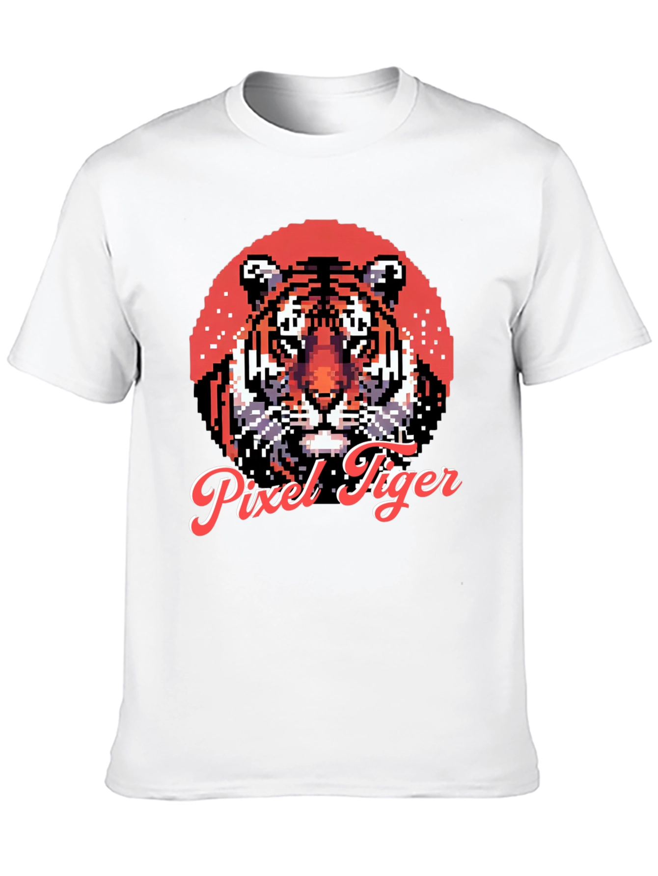 Pixel Tiger Graphic Tee - Cool Retro Style