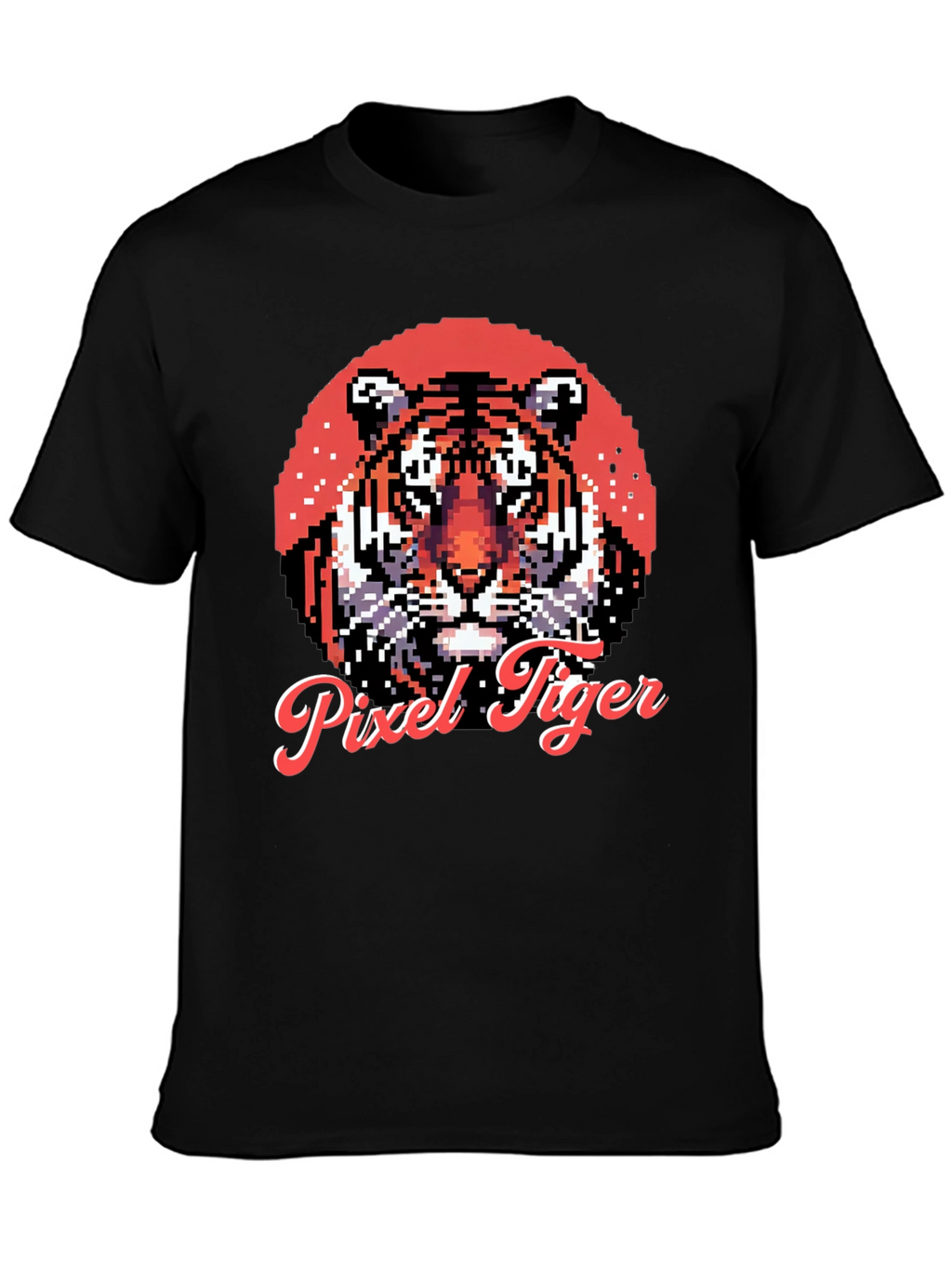 Pixel Tiger Graphic Tee - Cool Retro Style
