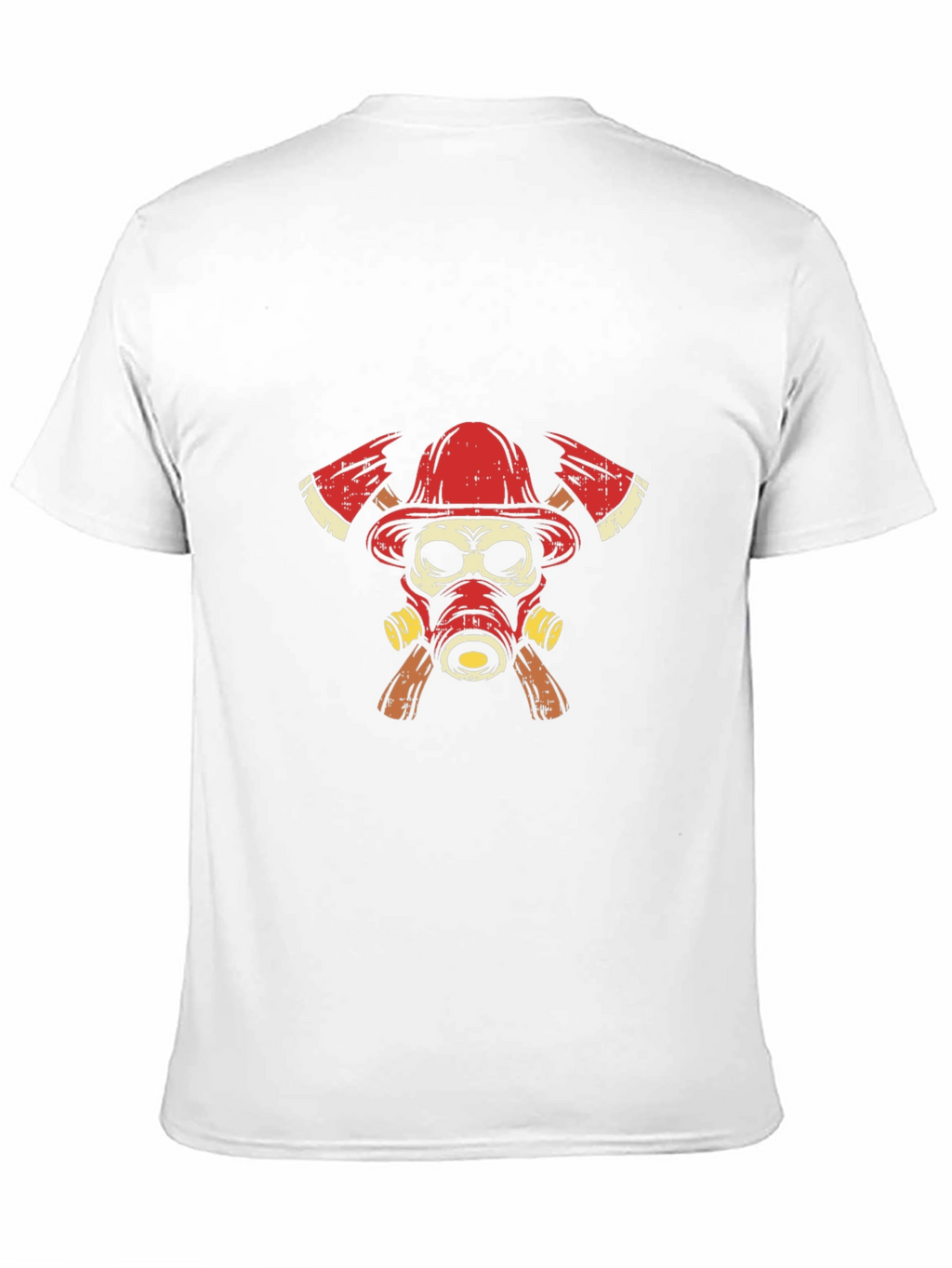 Firefighter Skull Graphic T-Shirt