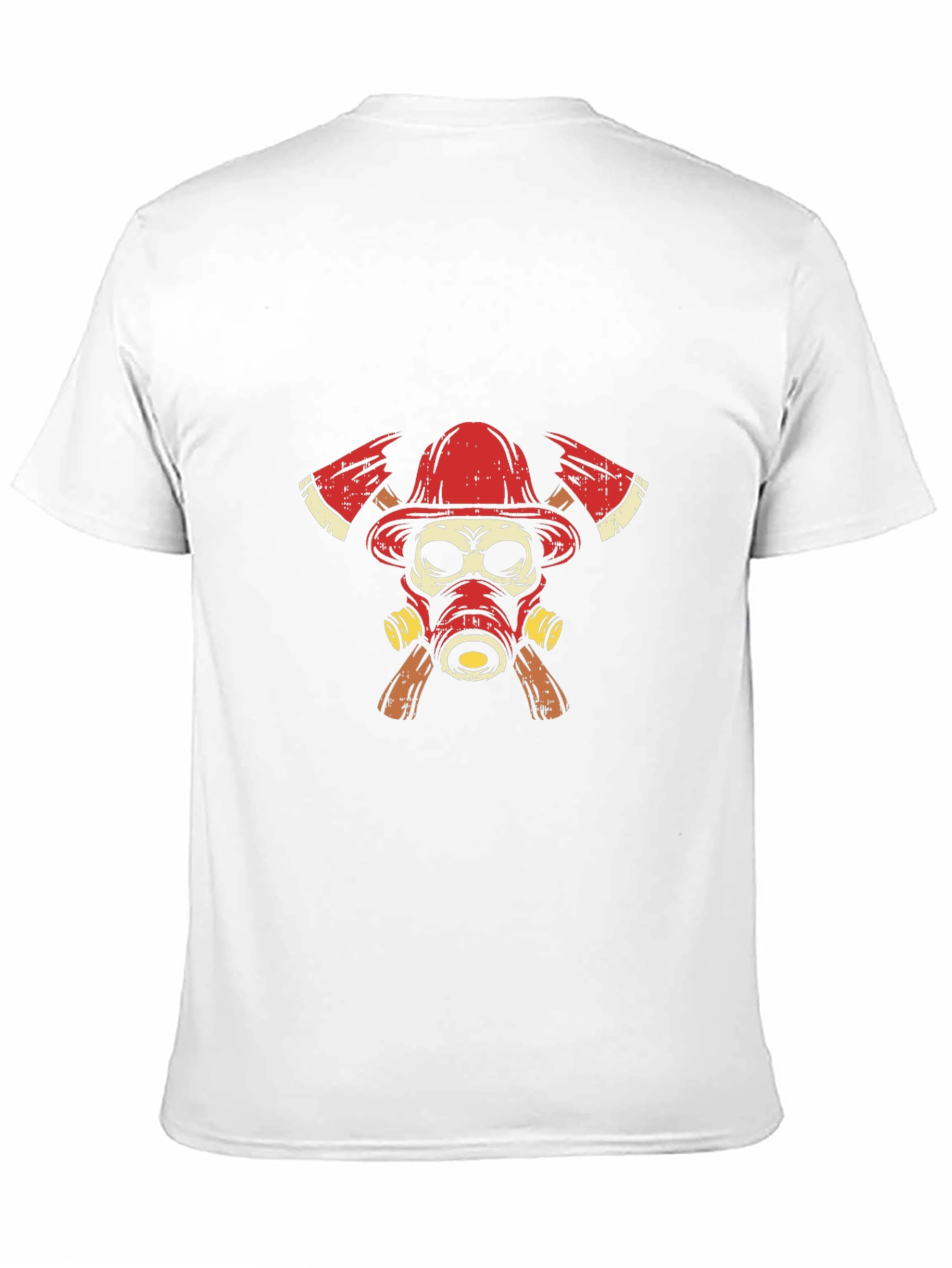 Firefighter Skull Graphic T-Shirt