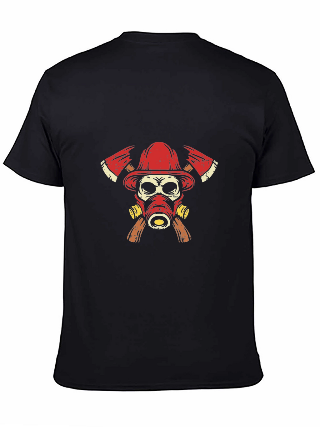 Firefighter Skull Graphic T-Shirt