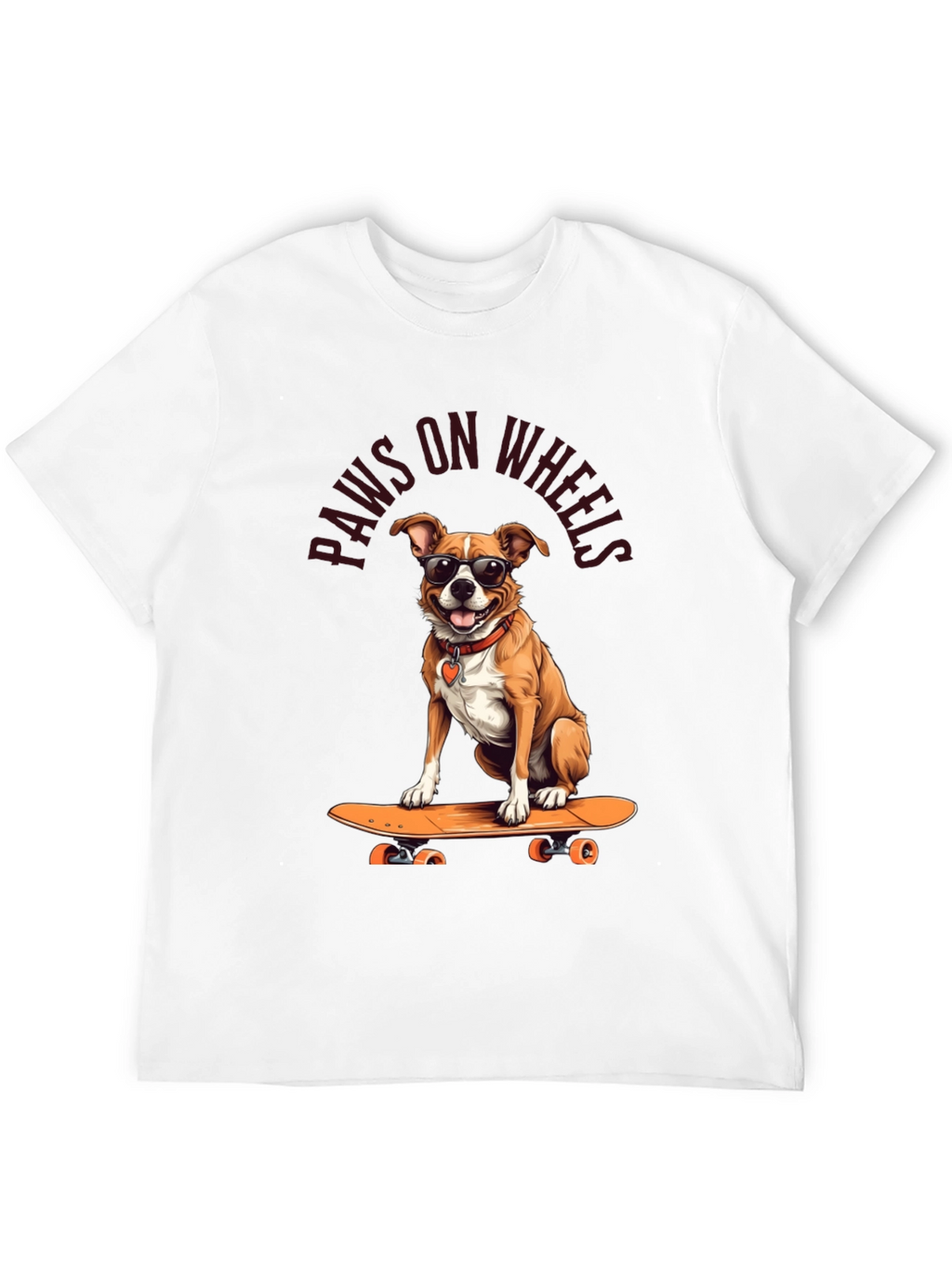 Paws on Wheels Dog Skateboard T-Shirt