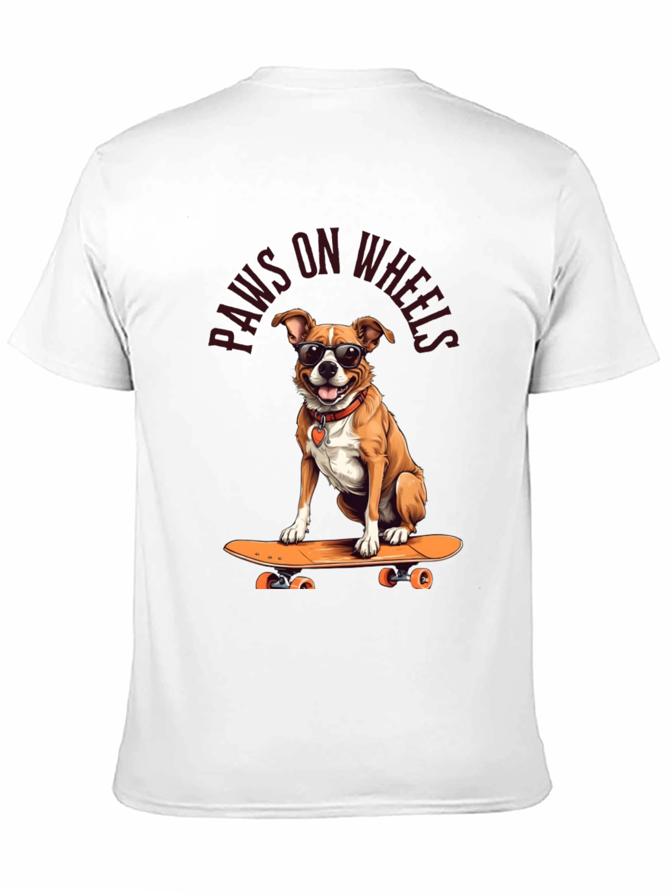 Paws on Wheels Dog Skateboard T-Shirt