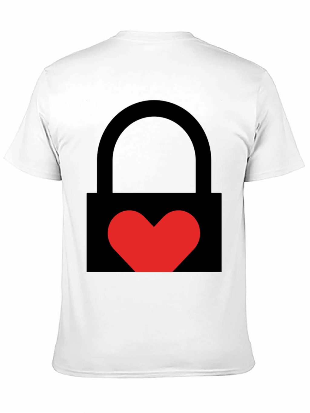 Heart Lock Graphic Tee - Stylish Unisex Black T-Shirt