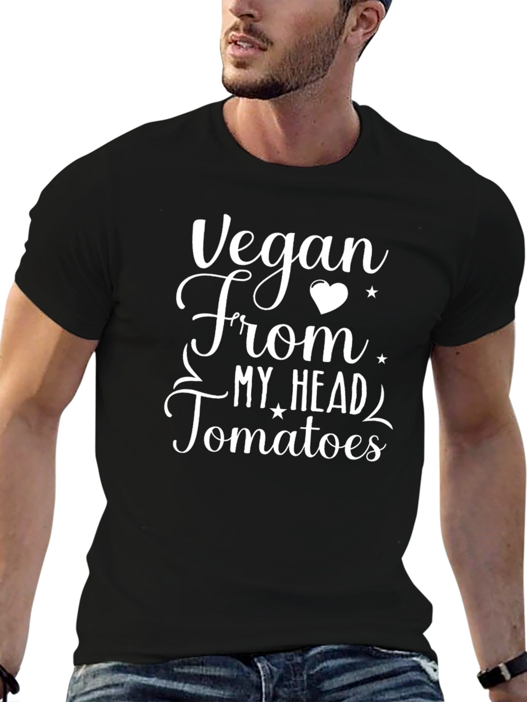 Vegan From My Head Tomatoes Graphic Tee