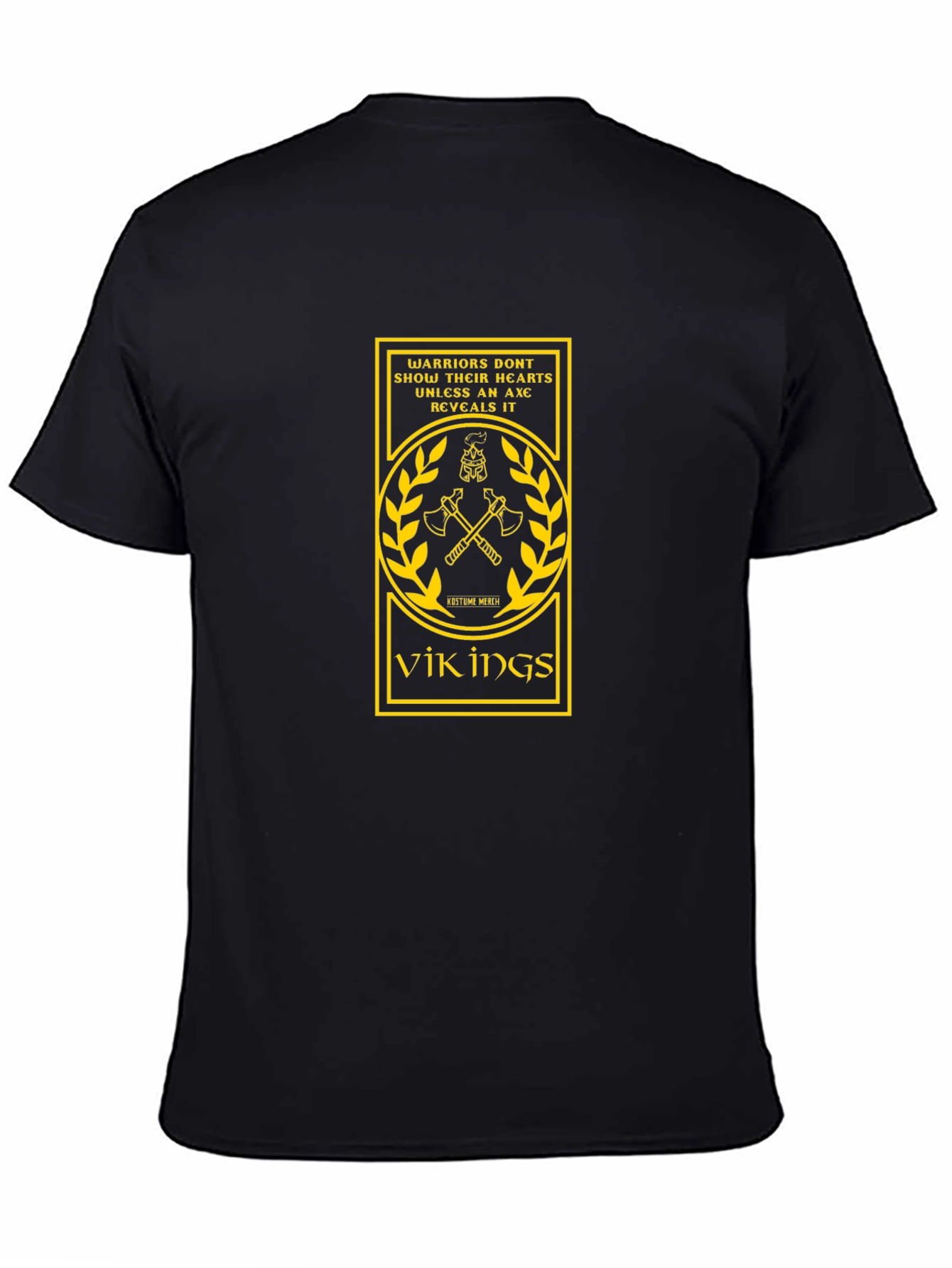 Vikings Graphic Print Black T-Shirt