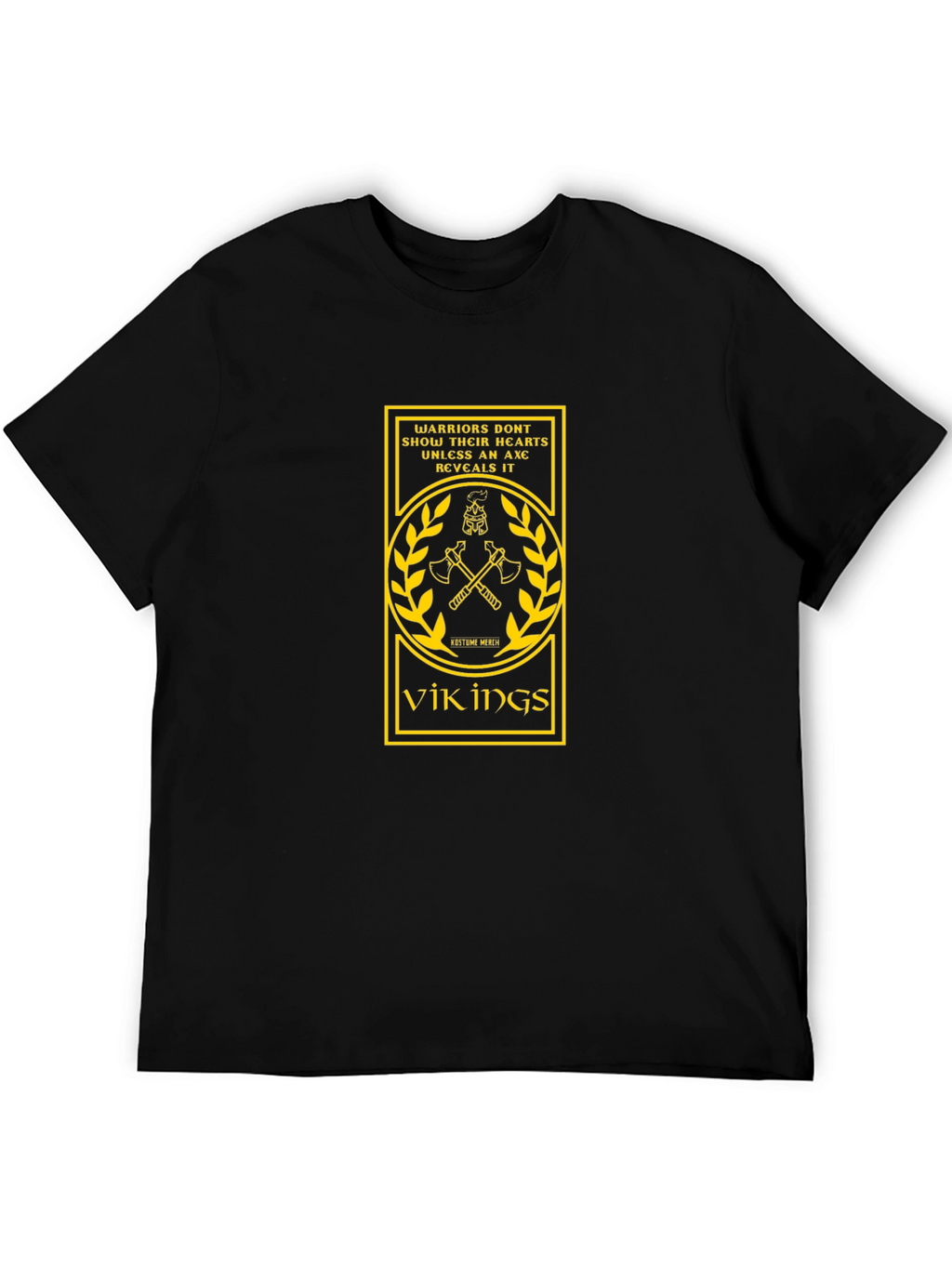 Vikings Graphic Print Black T-Shirt