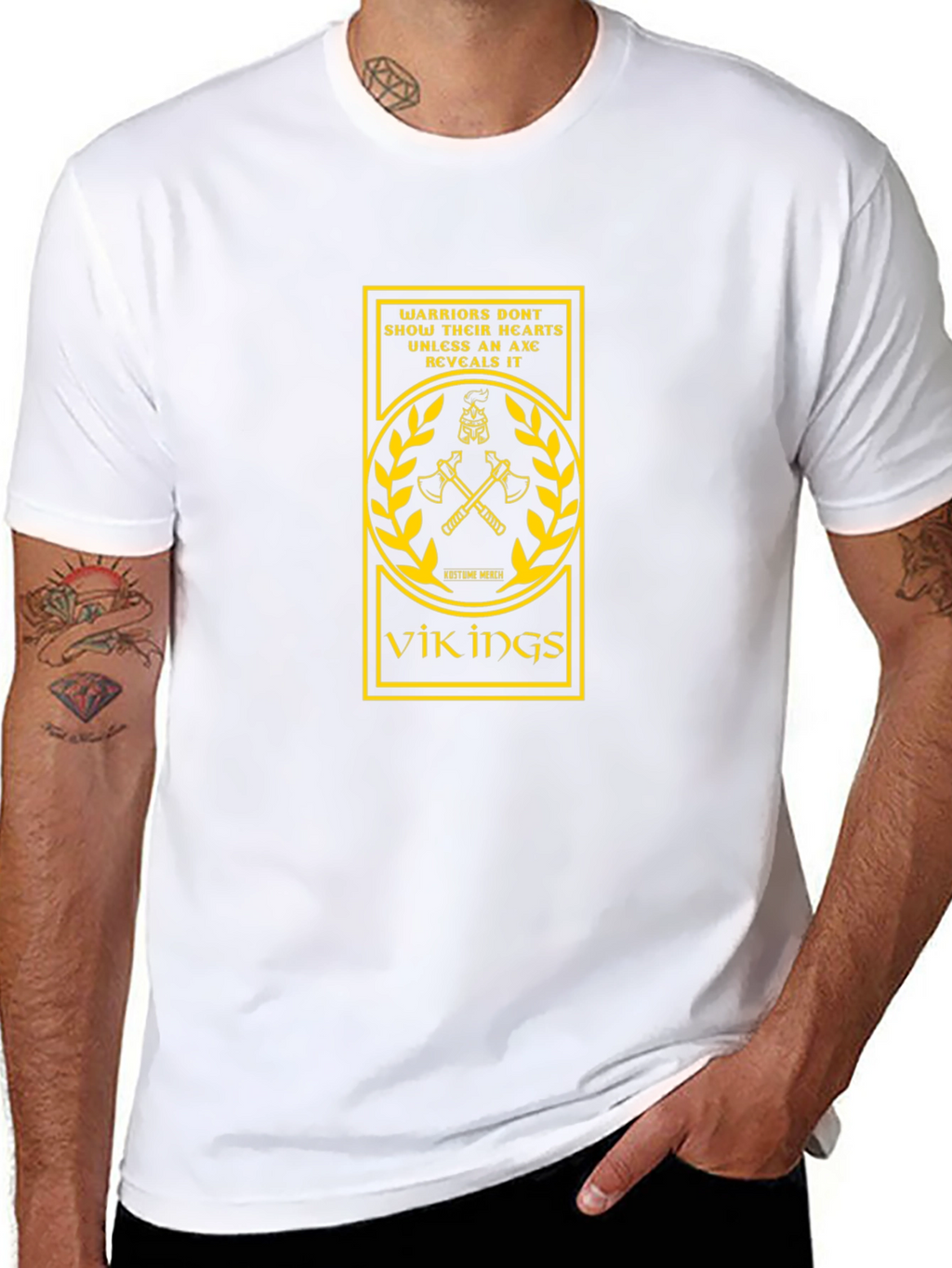 Vikings Graphic Print Black T-Shirt