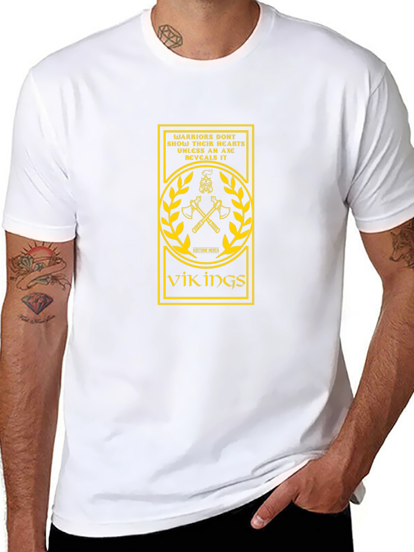Vikings Graphic Print Black T-Shirt