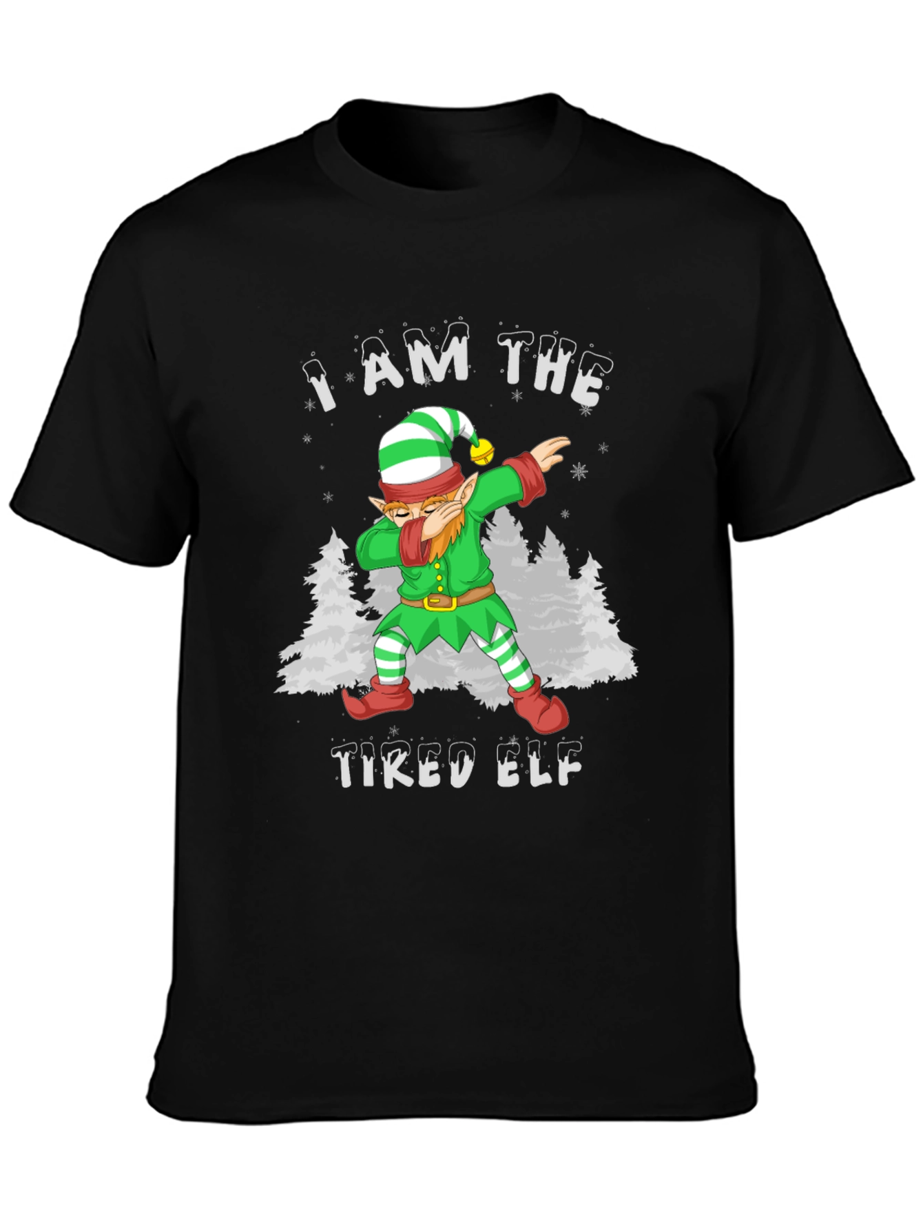 I Am The Tired Elf T-Shirt Christmas