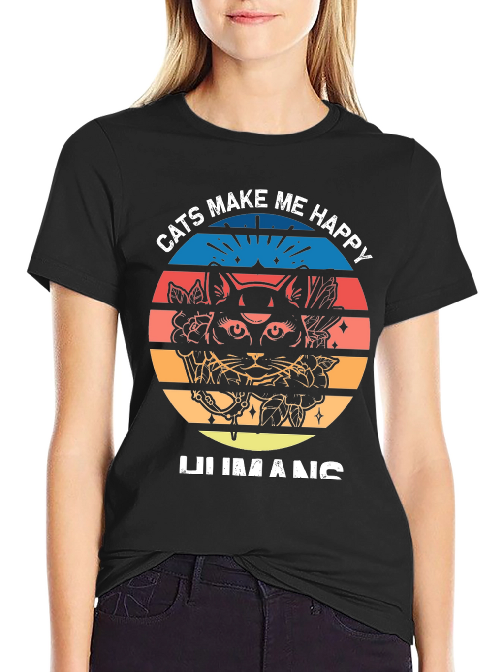 Cats Make Me Happy Graphic Tee