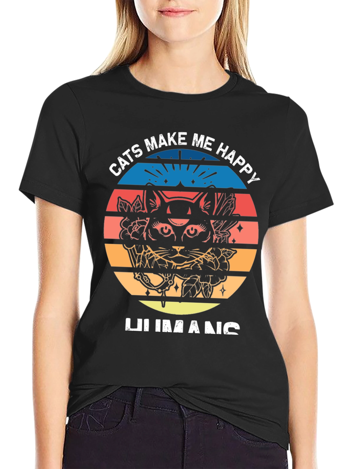 Cats Make Me Happy Graphic Tee