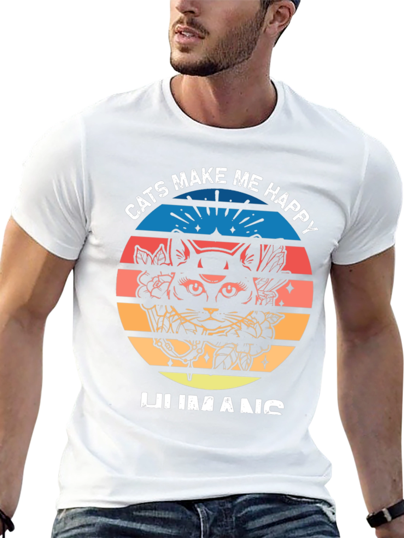 Cats Make Me Happy Graphic Tee