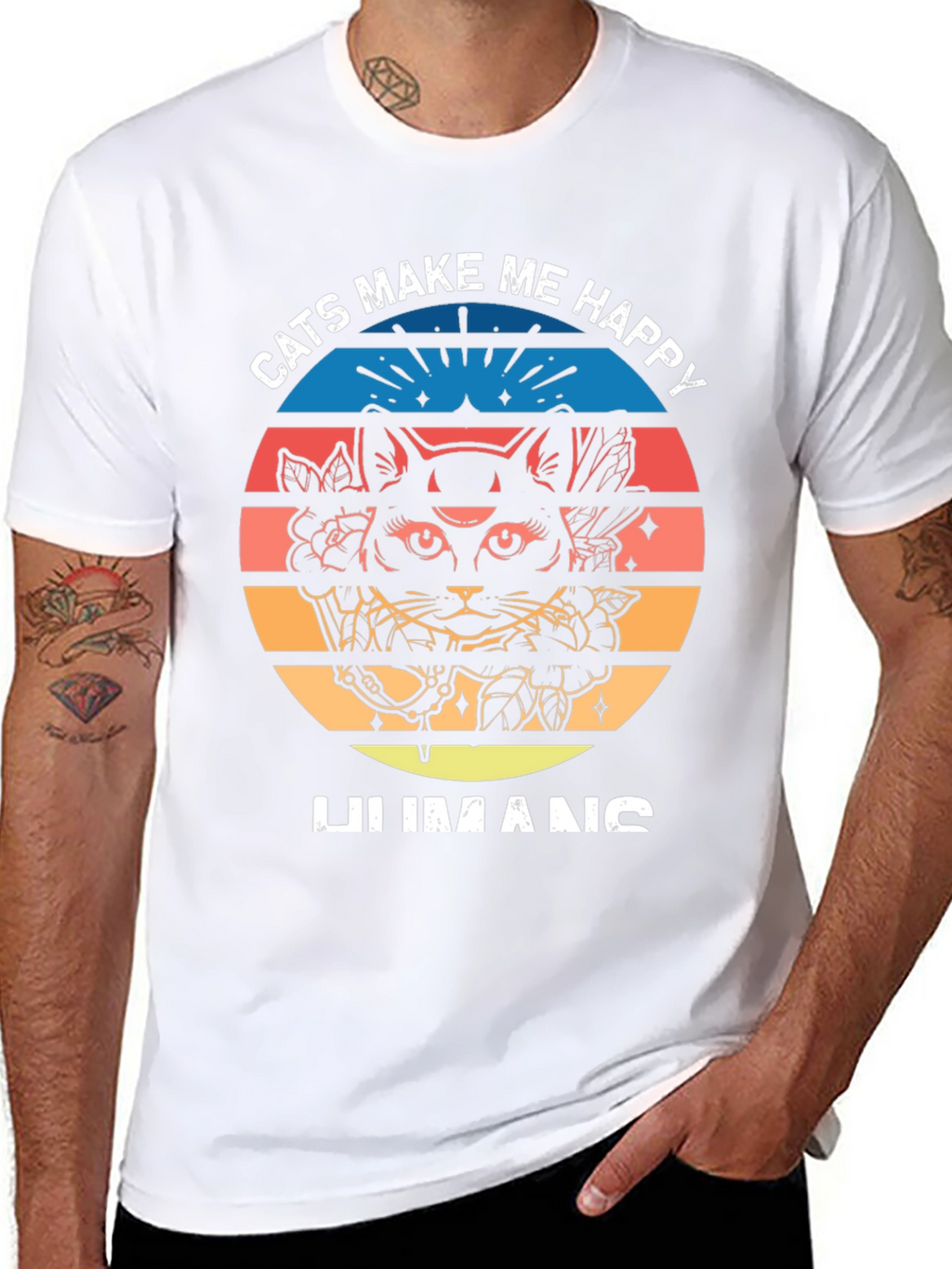 Cats Make Me Happy Graphic Tee