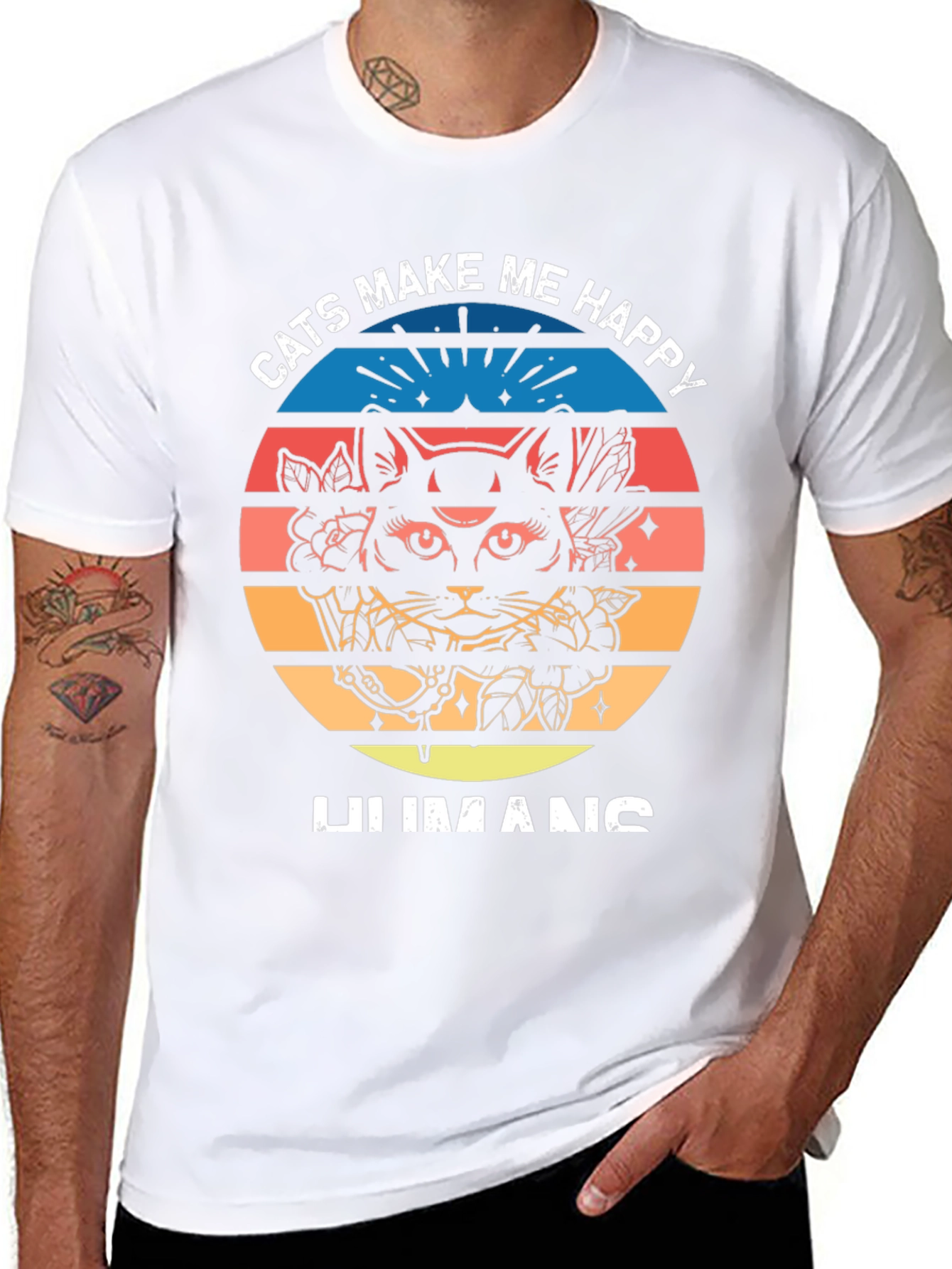 Cats Make Me Happy Graphic Tee