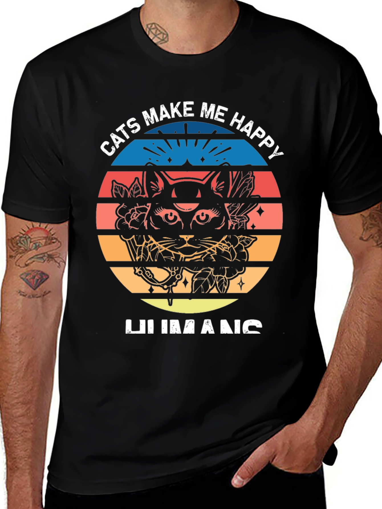 Cats Make Me Happy Graphic Tee