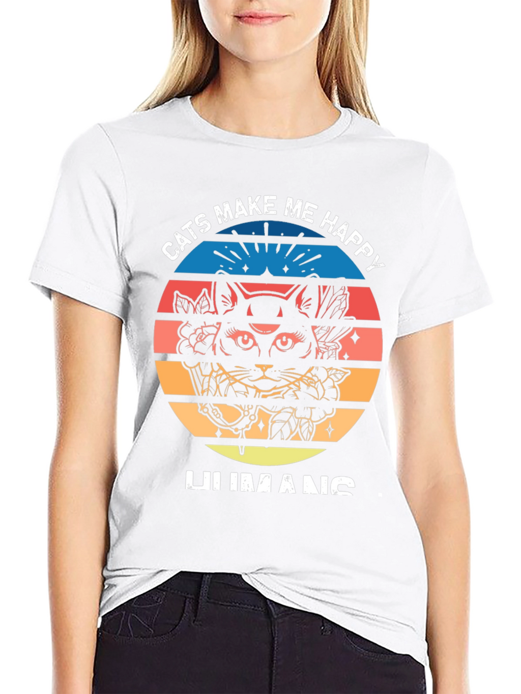 Cats Make Me Happy Graphic Tee