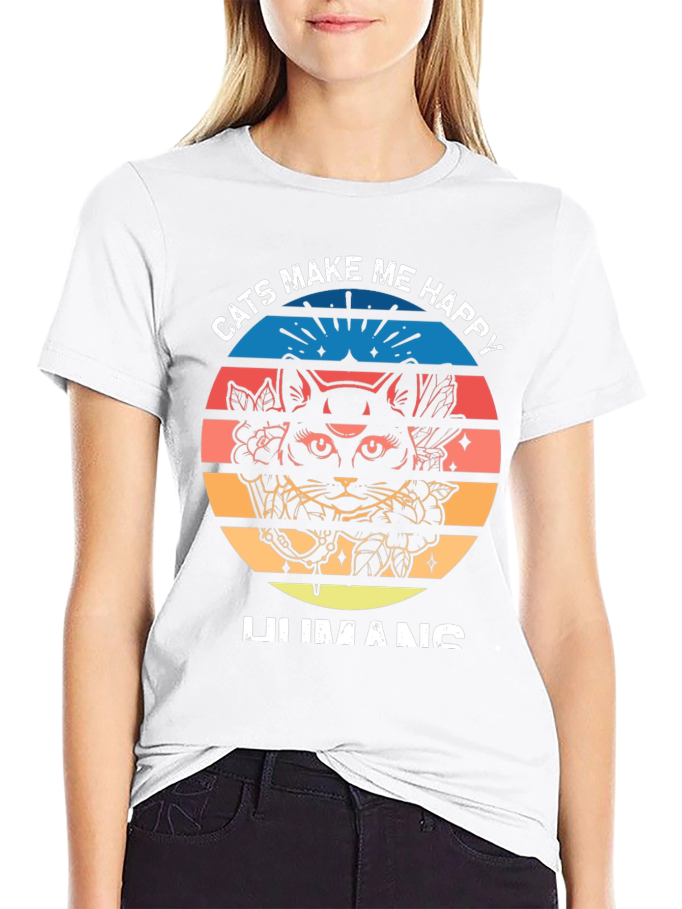 Cats Make Me Happy Graphic Tee
