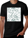 Abstract Drop Pattern Black Tee