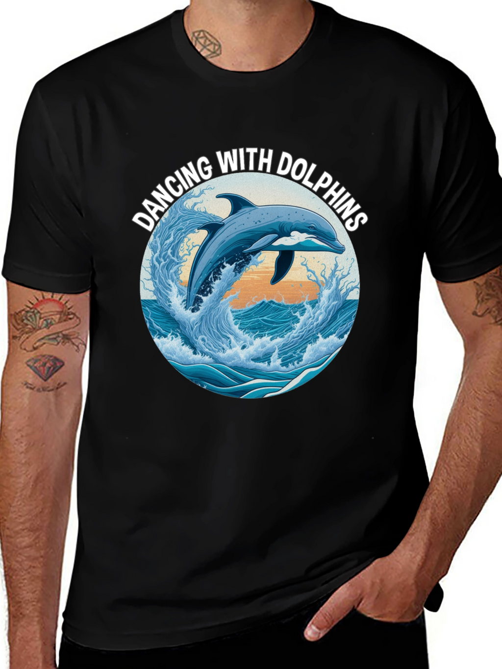 Dancing with Dolphins Graphic Tee