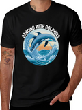 Dancing with Dolphins Graphic Tee