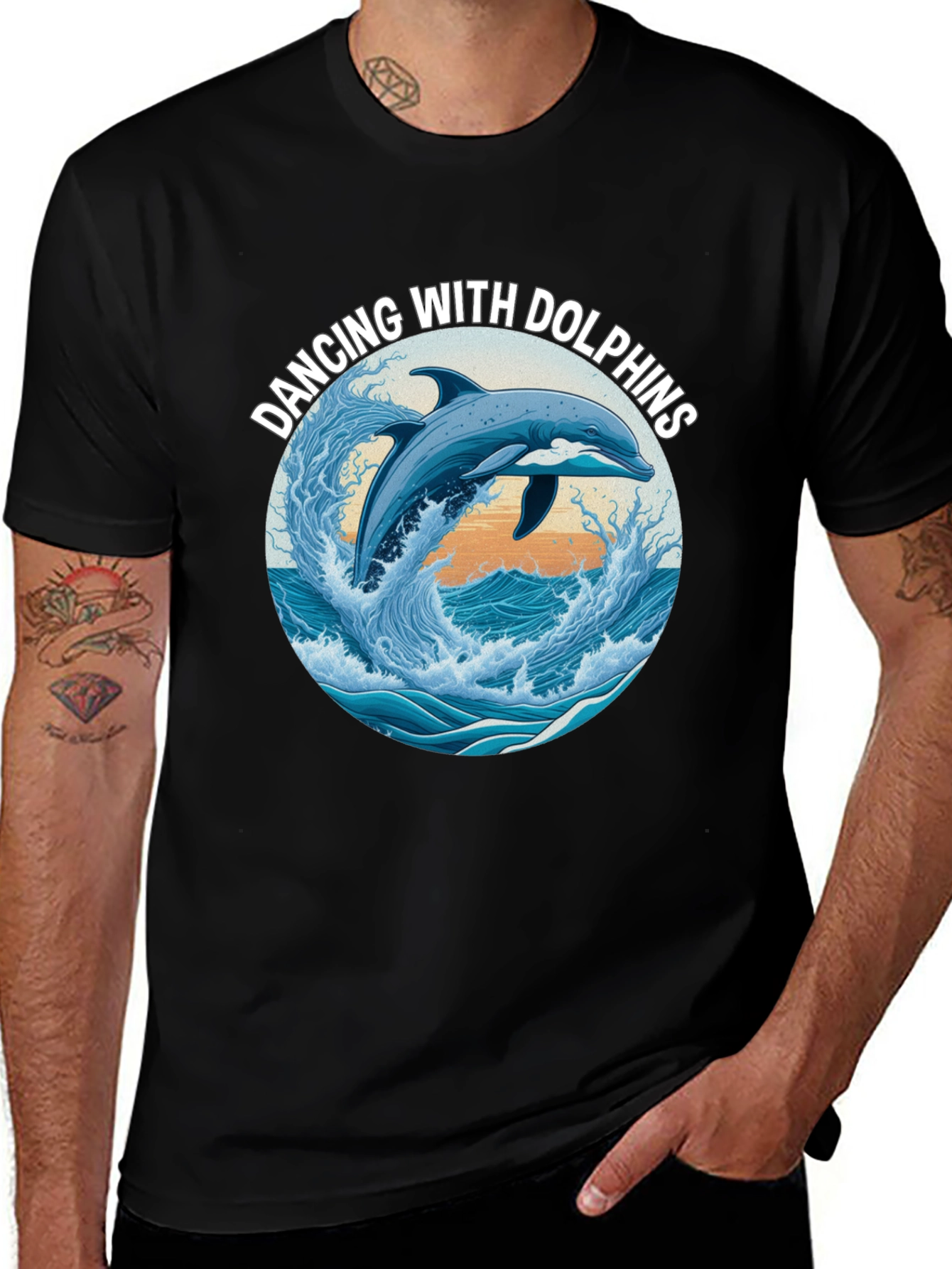 Dancing with Dolphins Graphic Tee