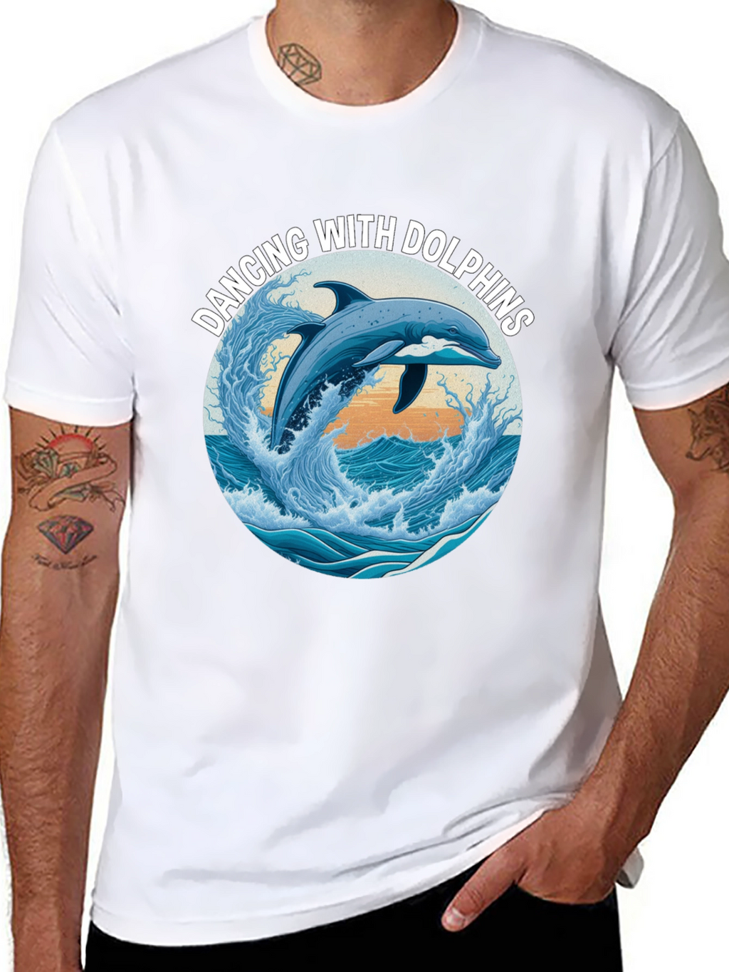 Dancing with Dolphins Graphic Tee