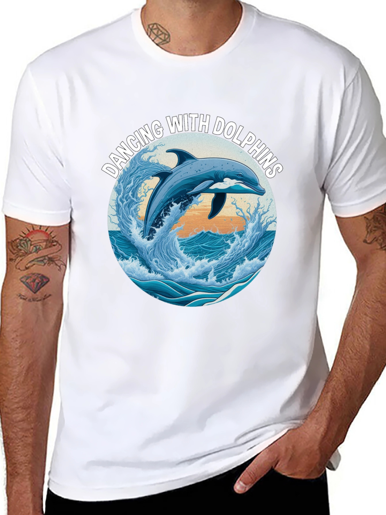 Dancing with Dolphins Graphic Tee