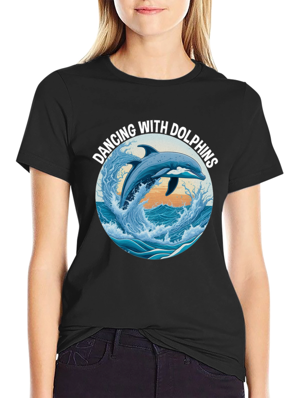 Dancing with Dolphins Graphic Tee