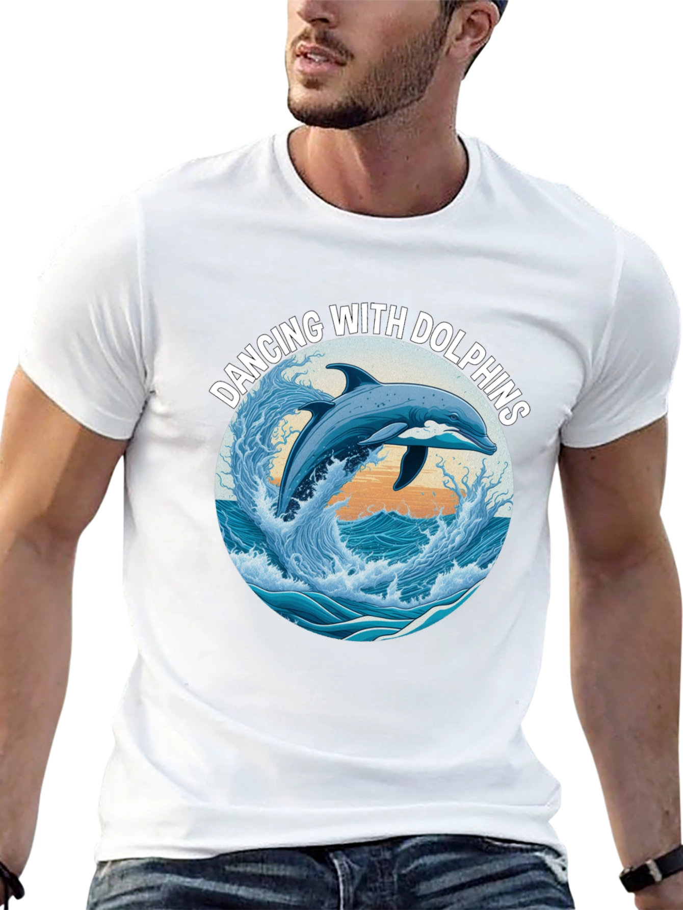 Dancing with Dolphins Graphic Tee